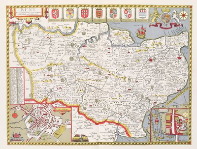 Kent, engraved by Jodocus Hondius from John Speed